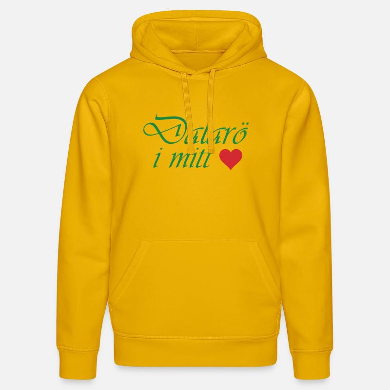 Dalarö dans mon cœur - Sweat à capuche bio DRUMMER Stanley/Stella Unisexe - jaune spectre