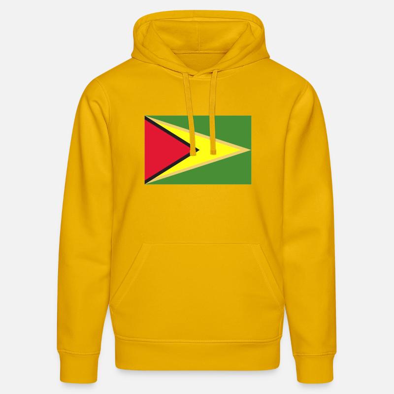 Drapeau du Guyana - Sweat à capuche bio DRUMMER Stanley/Stella Unisexe - jaune spectre