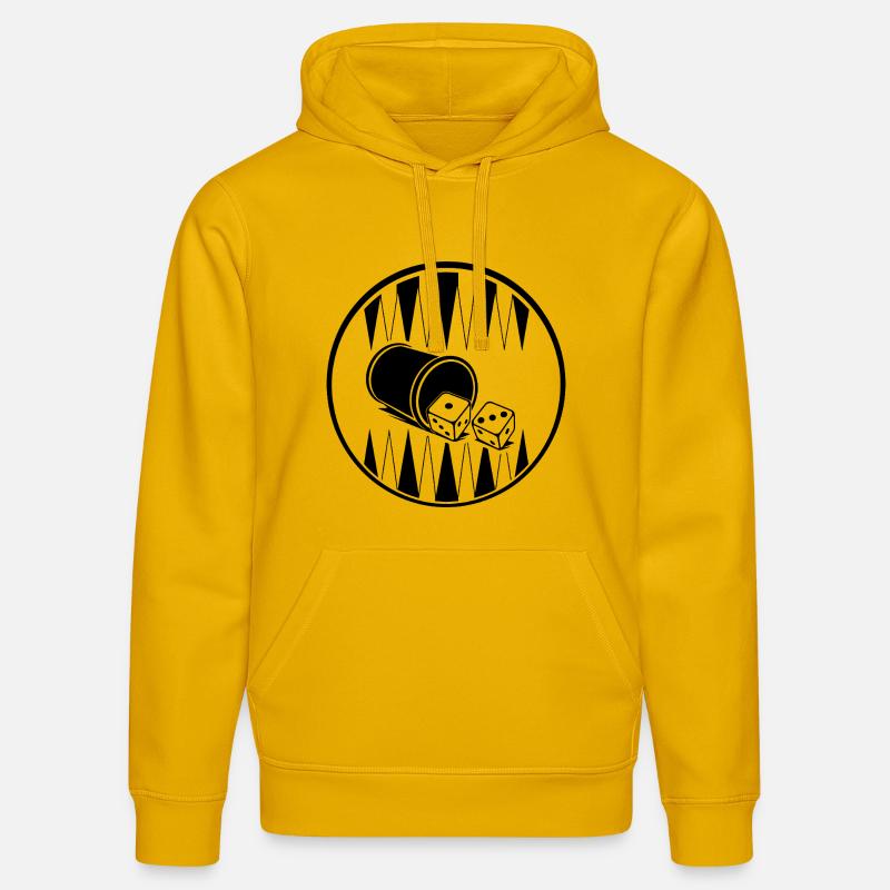 Backgammon | Jeu de société | Don - Sweat à capuche bio DRUMMER Stanley/Stella Unisexe - jaune spectre