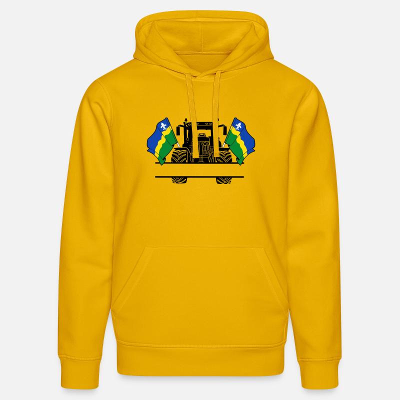 Flevoland_Tractor_Custom_Edition - Sweat à capuche bio DRUMMER Stanley/Stella Unisexe - jaune spectre