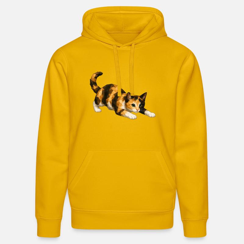 Emmi PolygonKatzenkunst - Stanley/Stella Unisex Bio-Hoodie DRUMMER - Spektralgelb