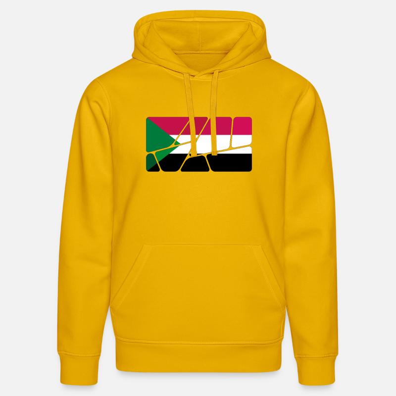 Le Soudan comme drapeau - Sweat à capuche bio DRUMMER Stanley/Stella Unisexe - jaune spectre