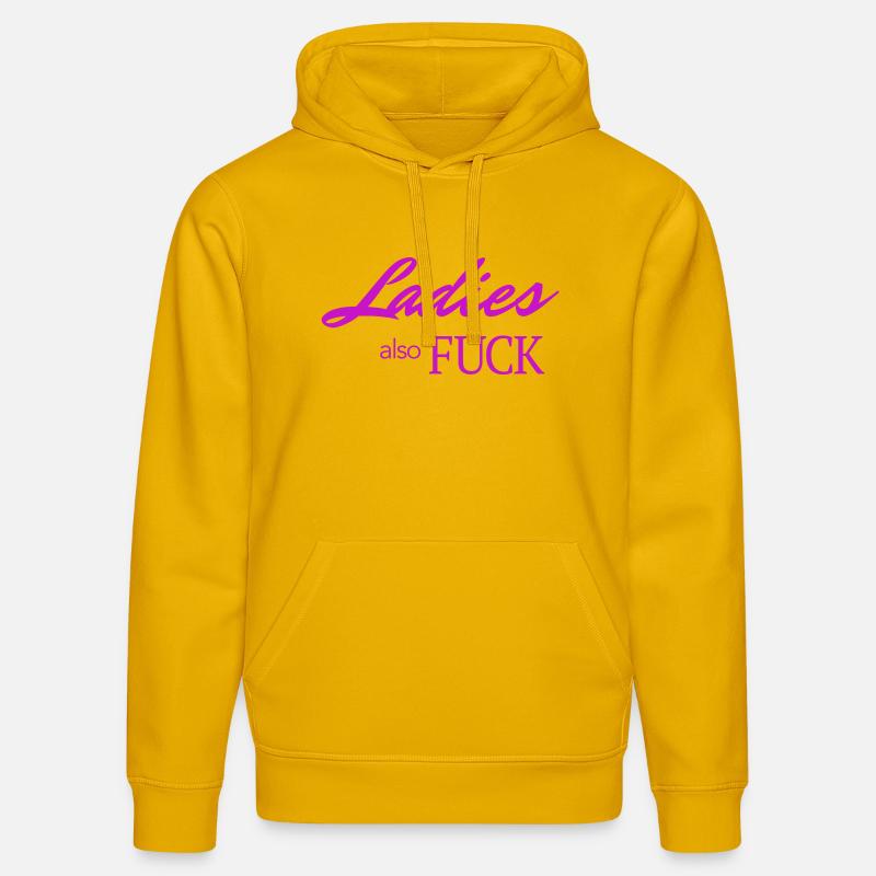 Les filles baisent aussi - Sweat à capuche bio DRUMMER Stanley/Stella Unisexe - jaune spectre