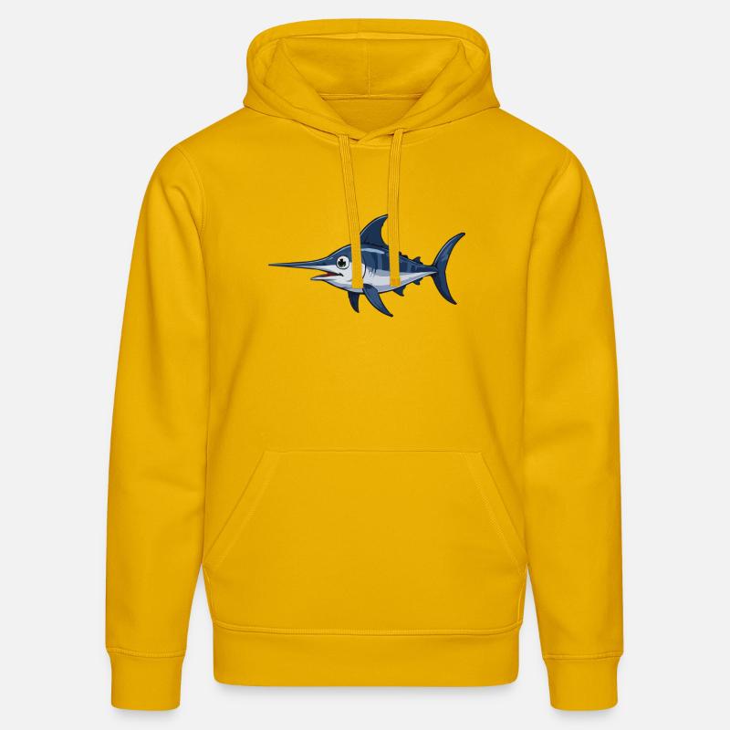 Marlin in Blue – Vector - Sweat à capuche bio DRUMMER Stanley/Stella Unisexe - jaune spectre