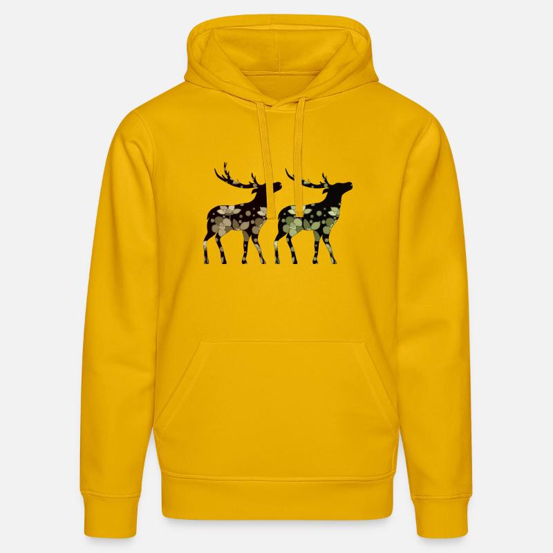 Cerf - Sweat à capuche bio DRUMMER Stanley/Stella Unisexe - jaune spectre
