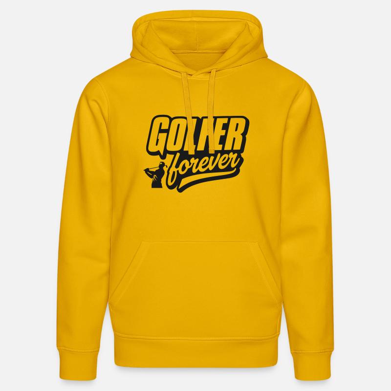 Golfer Forever Logo - Sweat à capuche bio DRUMMER Stanley/Stella Unisexe - jaune spectre