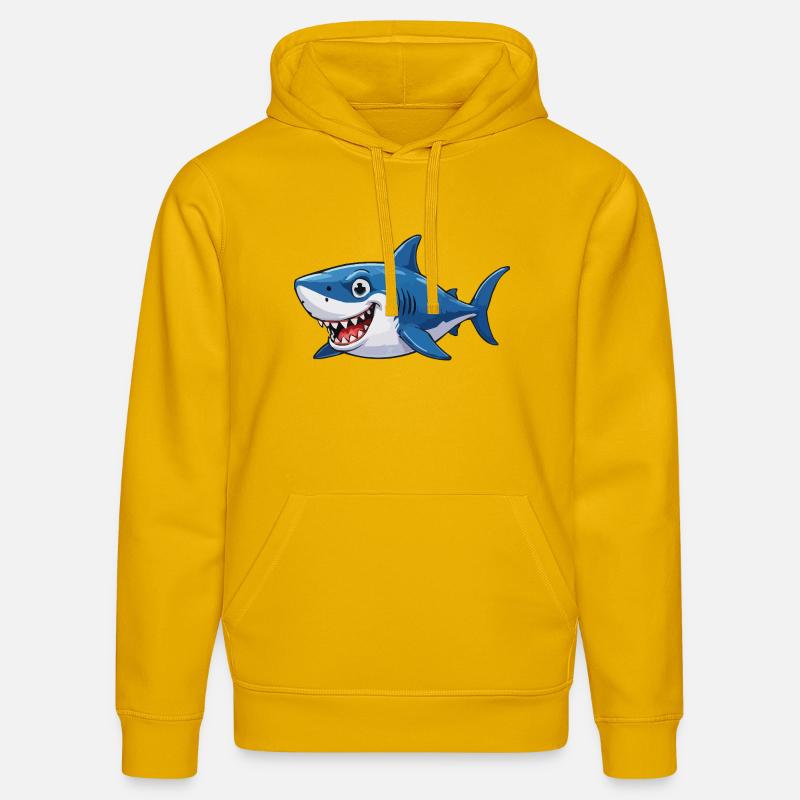 Shark Comic - Sweat à capuche bio DRUMMER Stanley/Stella Unisexe - jaune spectre