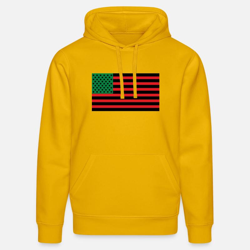 Drapeau afro-américain - Sweat à capuche bio DRUMMER Stanley/Stella Unisexe - jaune spectre