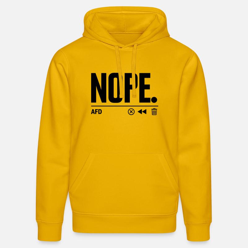 NON AfD - Sweat à capuche bio DRUMMER Stanley/Stella Unisexe - jaune spectre
