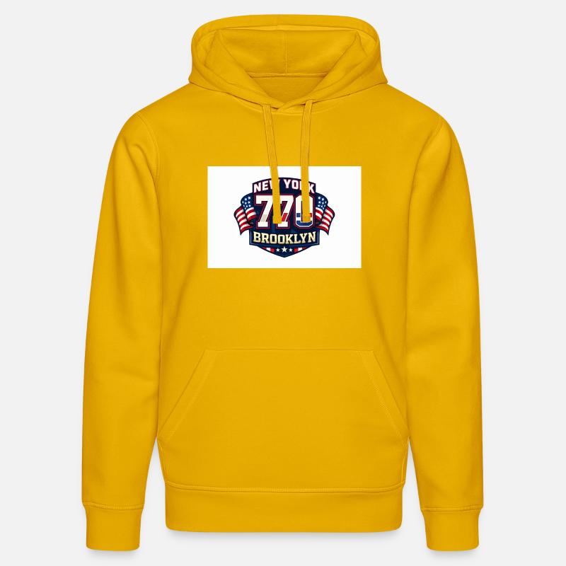 NEW-YORK 770 BROOKLYN  - Sweat à capuche bio DRUMMER Stanley/Stella Unisexe - jaune spectre