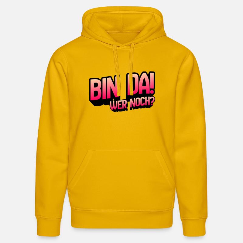 Bin Da Wer Noch Gradient - Stanley/Stella Unisex Bio-Hoodie DRUMMER - Spektralgelb