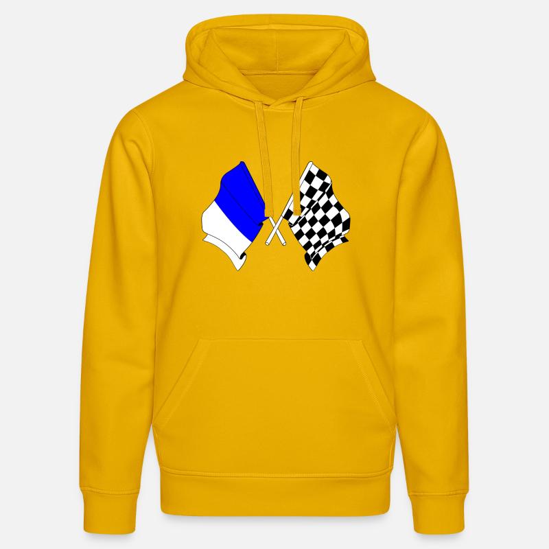Drapeaux de course de Spa - Sweat à capuche bio DRUMMER Stanley/Stella Unisexe - jaune spectre