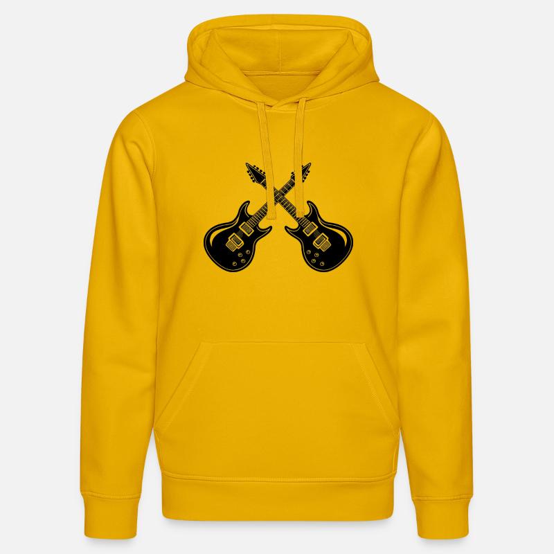Guitare électrique - Sweat à capuche bio DRUMMER Stanley/Stella Unisexe - jaune spectre