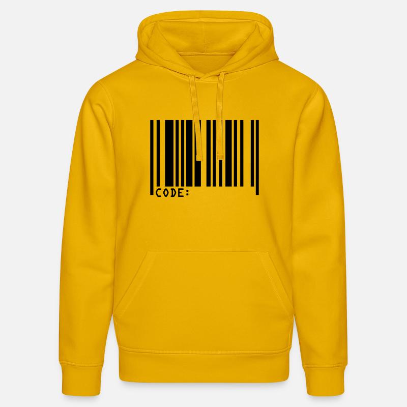 barcode - Sweat à capuche bio DRUMMER Stanley/Stella Unisexe - jaune spectre