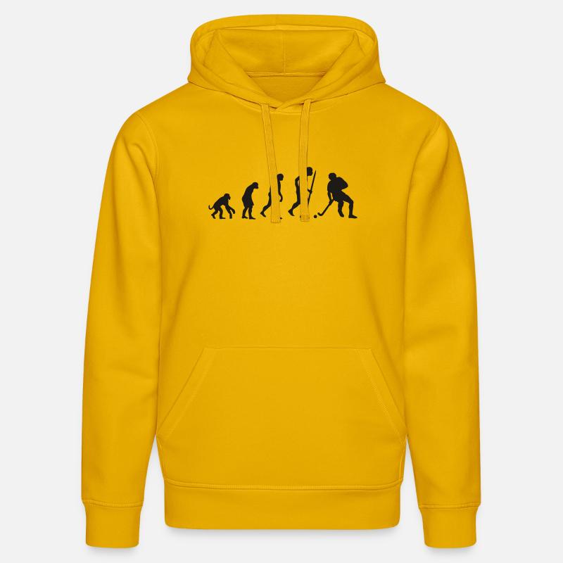 Evolution du hockey sur gazon - Sweat à capuche bio DRUMMER Stanley/Stella Unisexe - jaune spectre