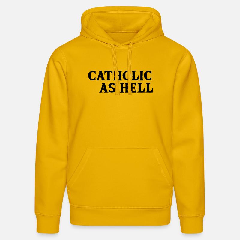 catholique à mourir - Sweat à capuche bio DRUMMER Stanley/Stella Unisexe - jaune spectre