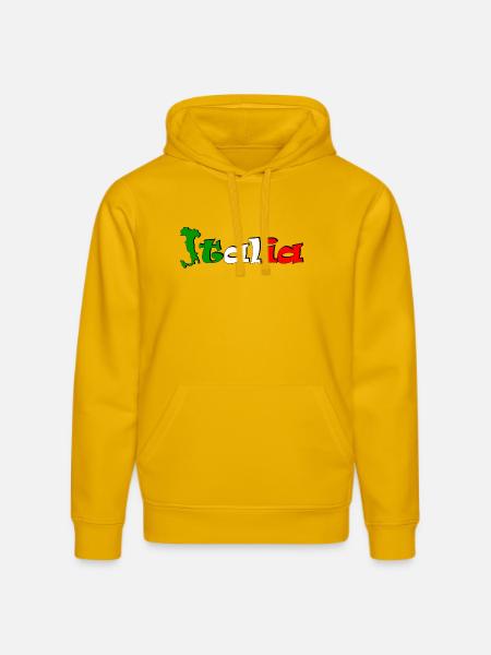 T-shirt logo Italia - Stanley/Stella DRUMMER Unisex Organic Hoodie - spectra yellow