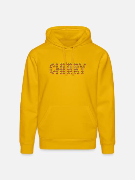 Cherry typography - Stanley/Stella DRUMMER Unisex Organic Hoodie - spectra yellow