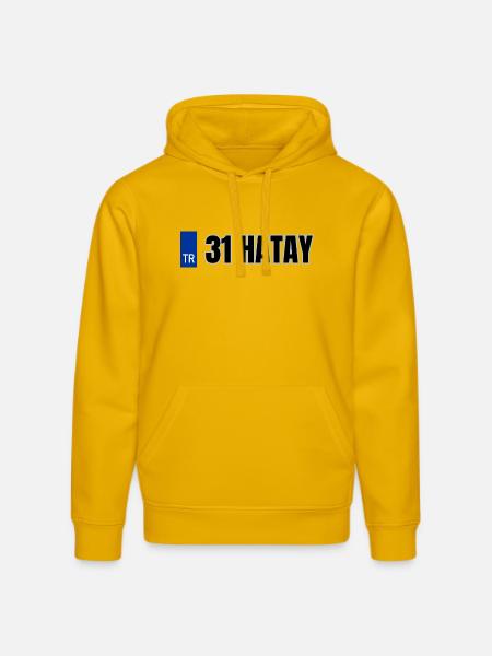 31 Hatay Kennzeichen | Türkisches Kennzeichen - Stanley/Stella Unisex Bio-Hoodie DRUMMER  - Spektralgelb