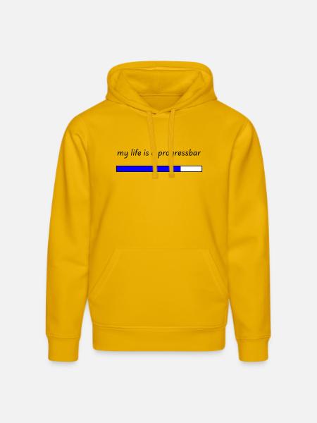my life is a progressbar - Stanley/Stella DRUMMER Unisex Organic Hoodie - spectra yellow