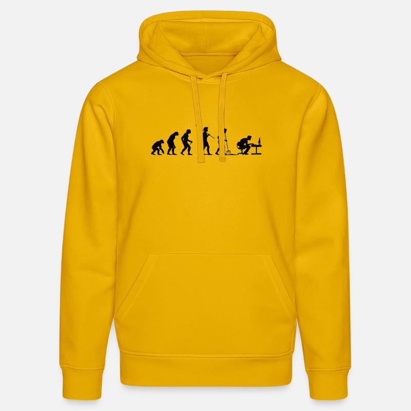 Programmer Evolution Computer Scientist Developer - Stanley/Stella DRUMMER Unisex Organic Hoodie - spectra yellow