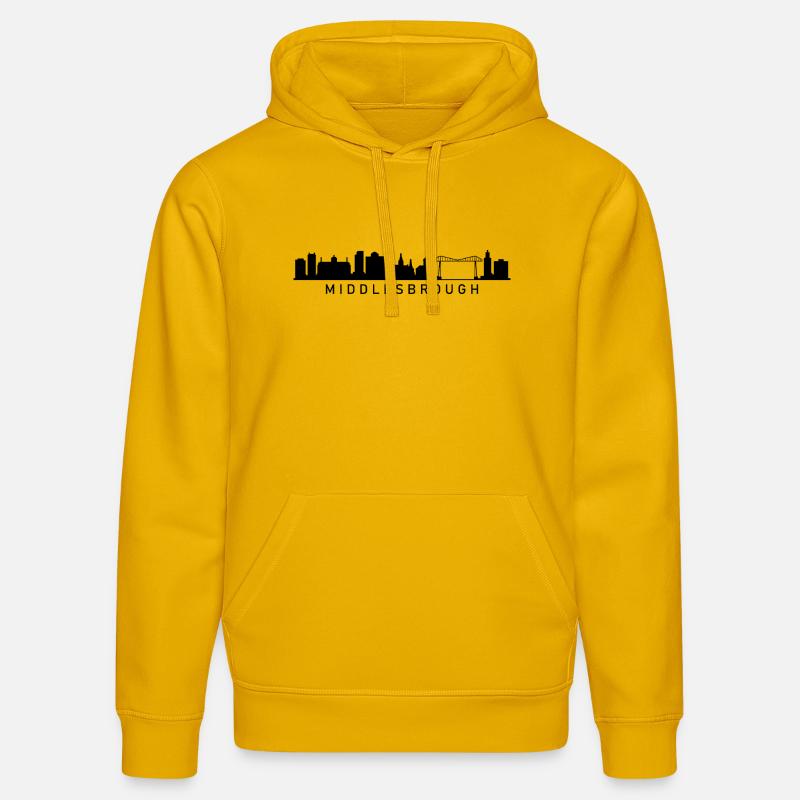 Silhouette de Middlesbrough - Sweat à capuche bio DRUMMER Stanley/Stella Unisexe - jaune spectre