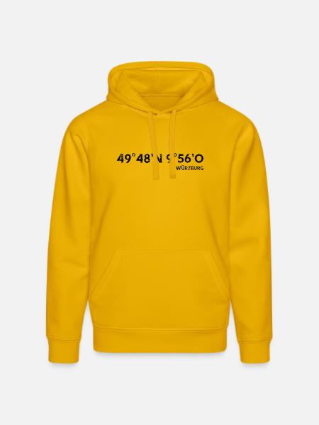 Wurzburg Coordinates Design - Stanley/Stella DRUMMER Unisex Organic Hoodie - spectra yellow