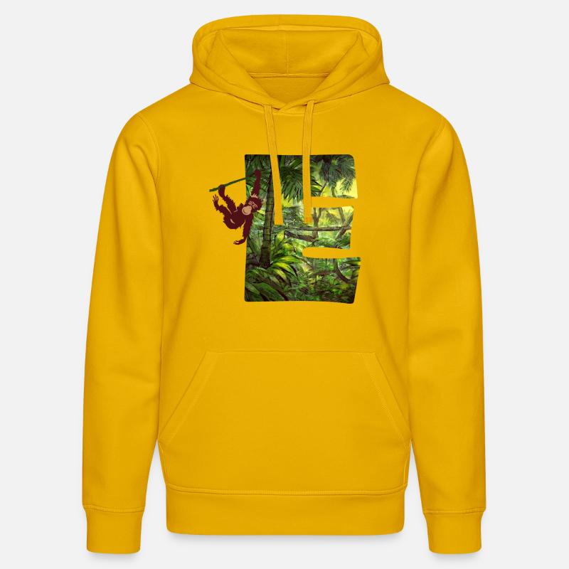jungle avec affe e - Sweat à capuche bio DRUMMER Stanley/Stella Unisexe - jaune spectre