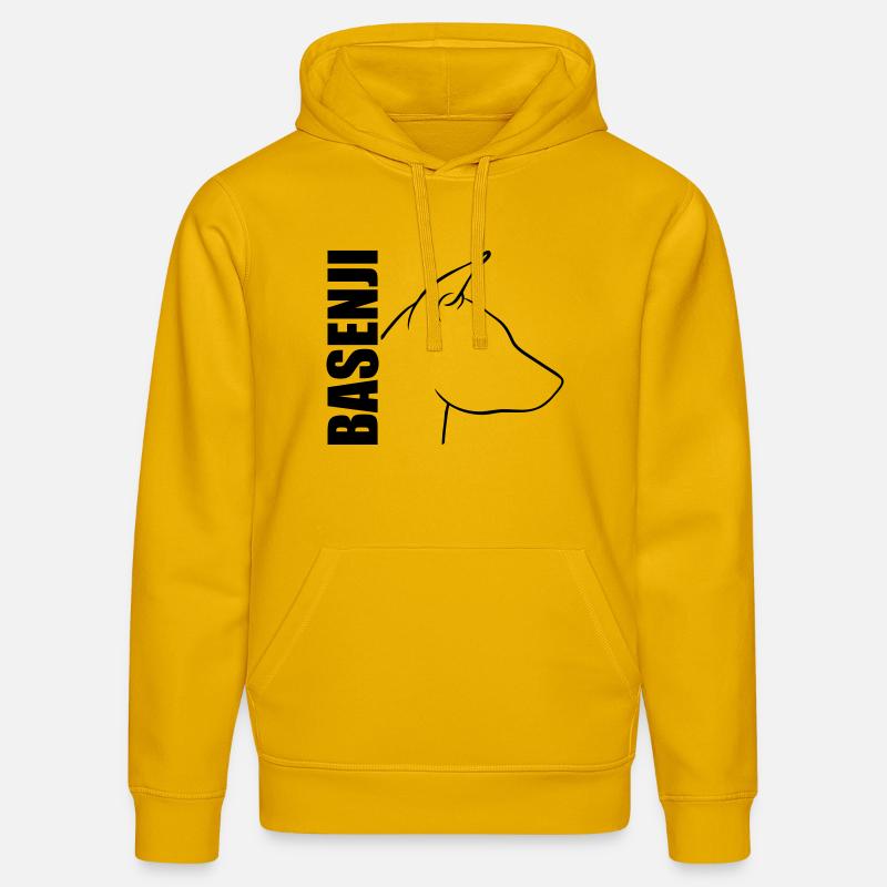 PROFIL BASENJI - Sweat à capuche bio DRUMMER Stanley/Stella Unisexe - jaune spectre