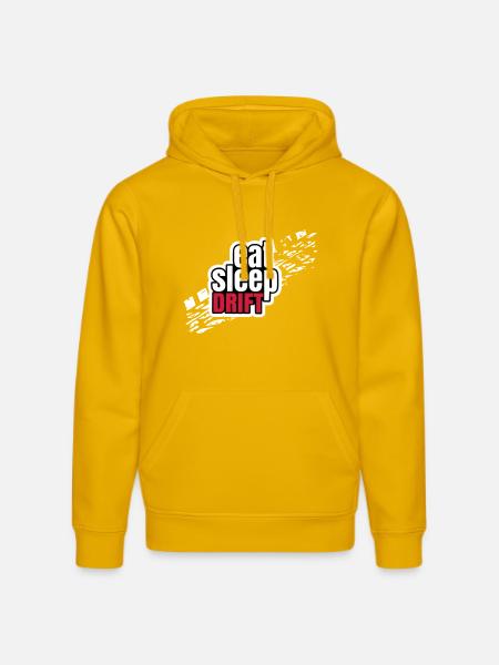 Eat Sleep Drift - Stanley/Stella DRUMMER Unisex Organic Hoodie - spectra yellow