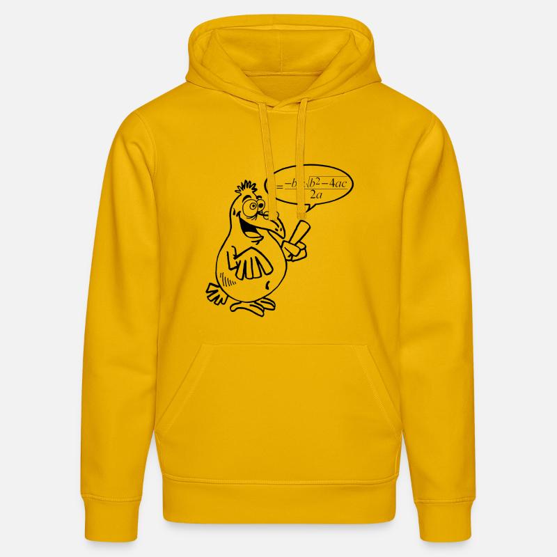 Schwarzer Schlauer Vogel - Stanley/Stella Unisex Bio-Hoodie DRUMMER  - Spektralgelb