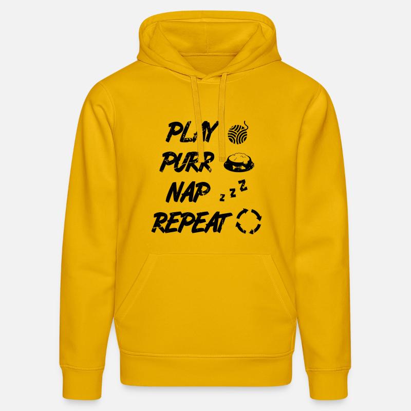 Routine du chat - Sweat à capuche bio DRUMMER Stanley/Stella Unisexe - jaune spectre