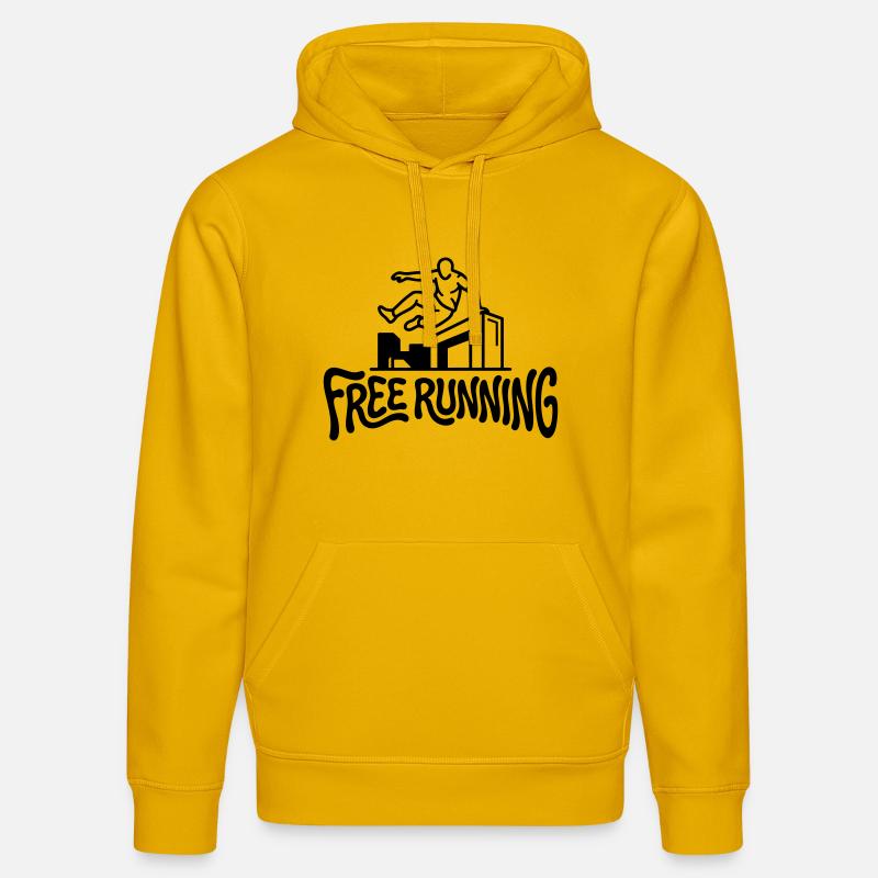 coureur libre - Sweat à capuche bio DRUMMER Stanley/Stella Unisexe - jaune spectre