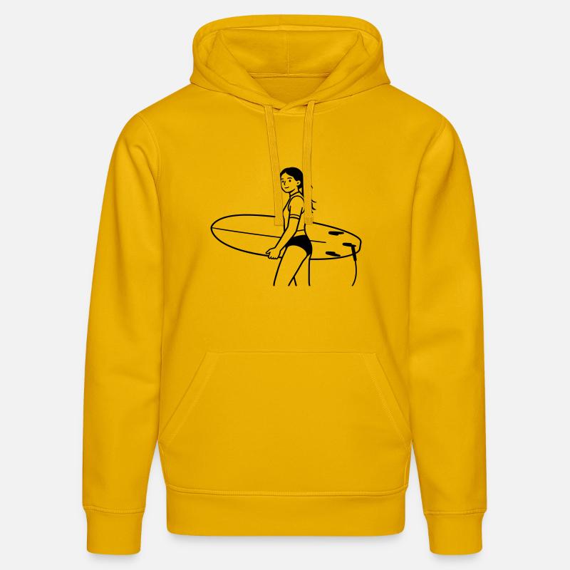 surfer - Sweat à capuche bio DRUMMER Stanley/Stella Unisexe - jaune spectre