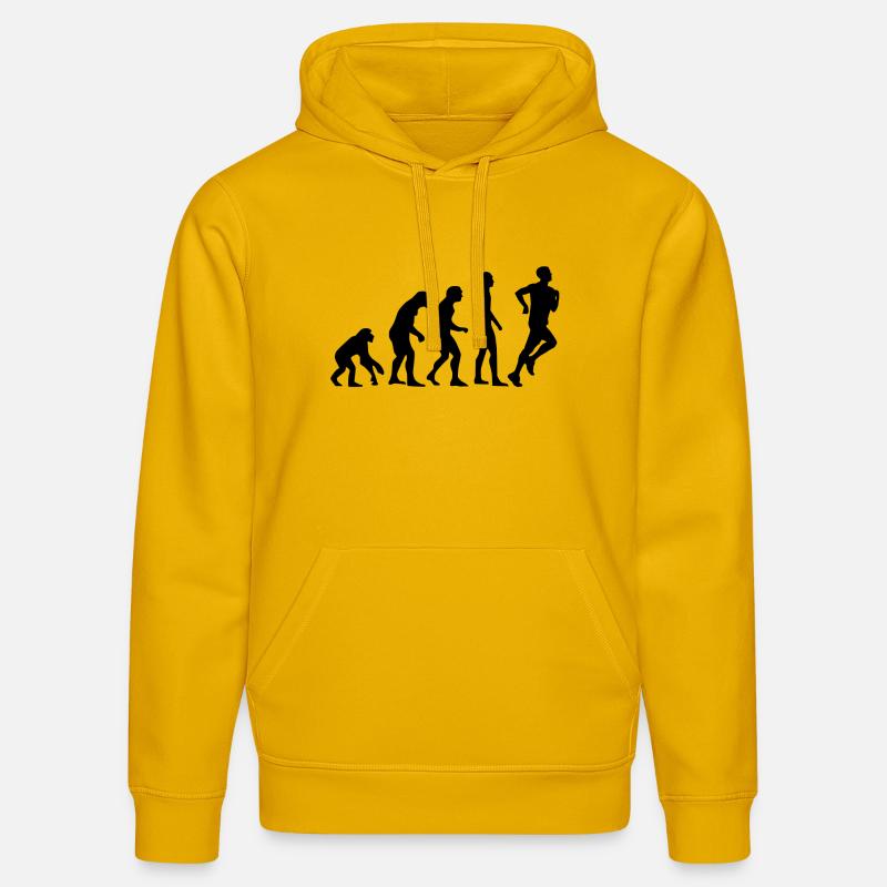 Human Evolution Jogging - Stanley/Stella Unisex Bio-Hoodie DRUMMER  - Spektralgelb