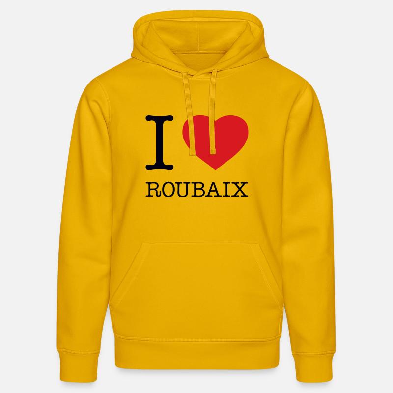 J’ADORE ROUBAIX - Sweat à capuche bio DRUMMER Stanley/Stella Unisexe - jaune spectre
