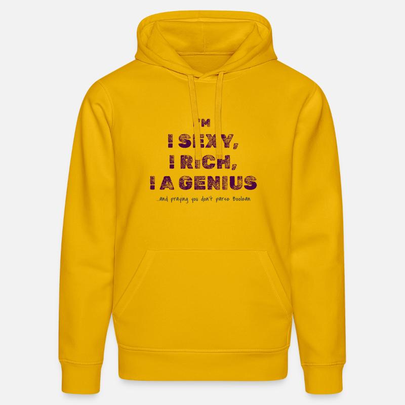 Boolescher Logik-Witz – Programmierer Humor T-Shirt - Stanley/Stella Unisex Bio-Hoodie DRUMMER  - Spektralgelb