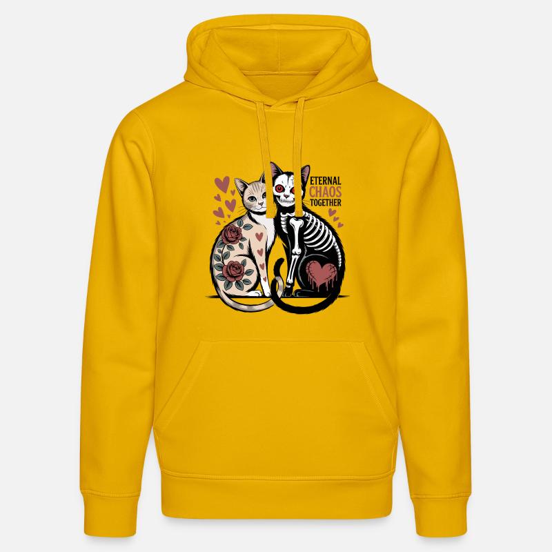 Chats du Chaos éternel - Sweat à capuche bio DRUMMER Stanley/Stella Unisexe - jaune spectre
