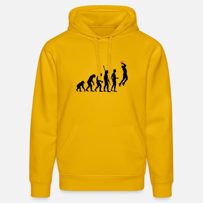 evolution_basketball_b_2c - Sweat à capuche bio DRUMMER Stanley/Stella Unisexe - jaune spectre