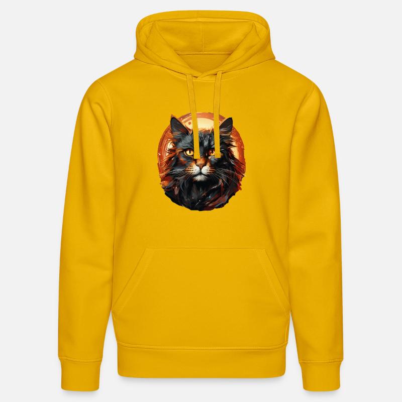 Chat - Sweat à capuche bio DRUMMER Stanley/Stella Unisexe - jaune spectre