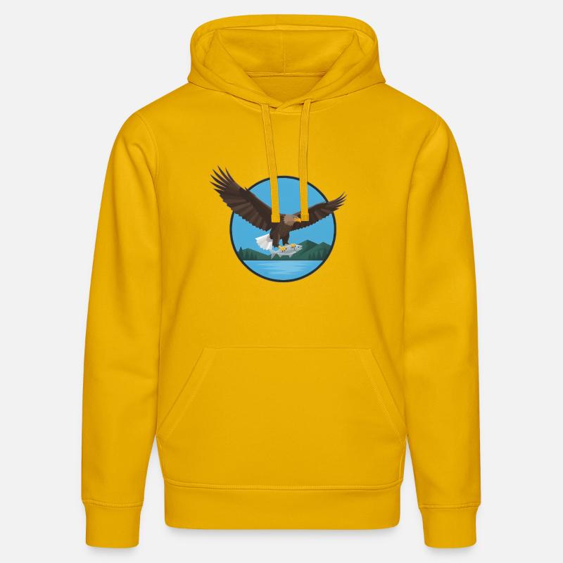 Aigle à queue blanche - Sweat à capuche bio DRUMMER Stanley/Stella Unisexe - jaune spectre