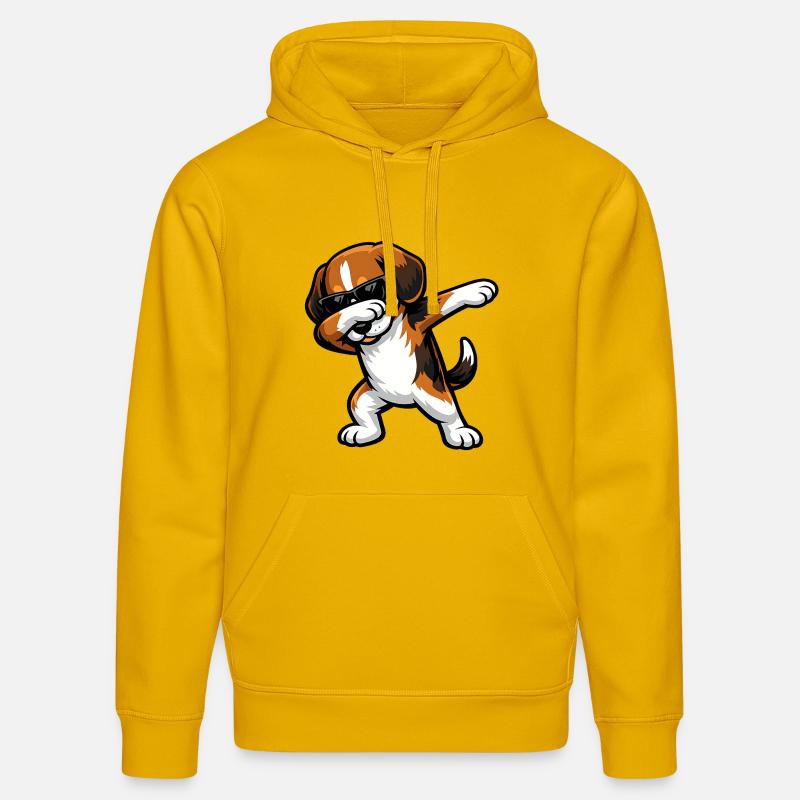 Dapping Beagle - Sweat à capuche bio DRUMMER Stanley/Stella Unisexe - jaune spectre
