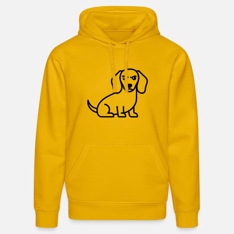 Mauvais Teckel Rond-plan - Sweat à capuche bio DRUMMER Stanley/Stella Unisexe - jaune spectre