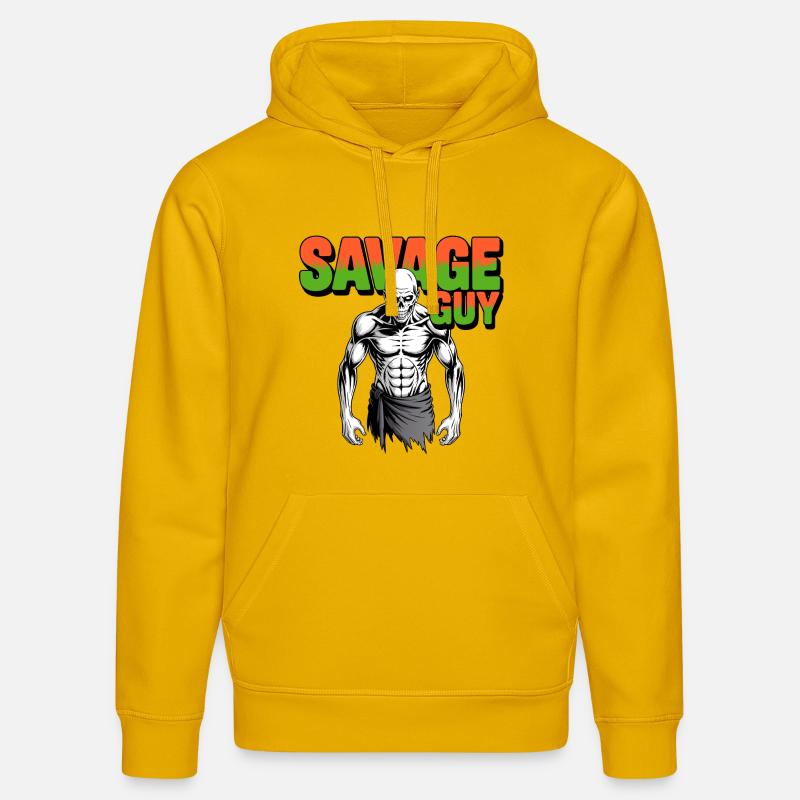 Sauvage - Sweat à capuche bio DRUMMER Stanley/Stella Unisexe - jaune spectre