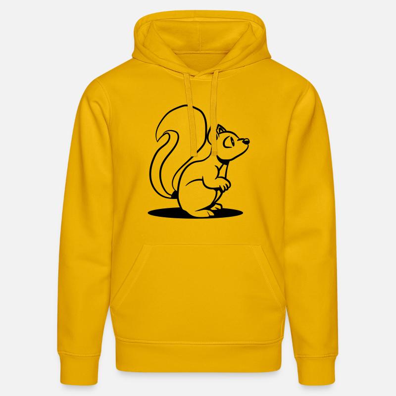 Écureuils doux mignon - Sweat à capuche bio DRUMMER Stanley/Stella Unisexe - jaune spectre