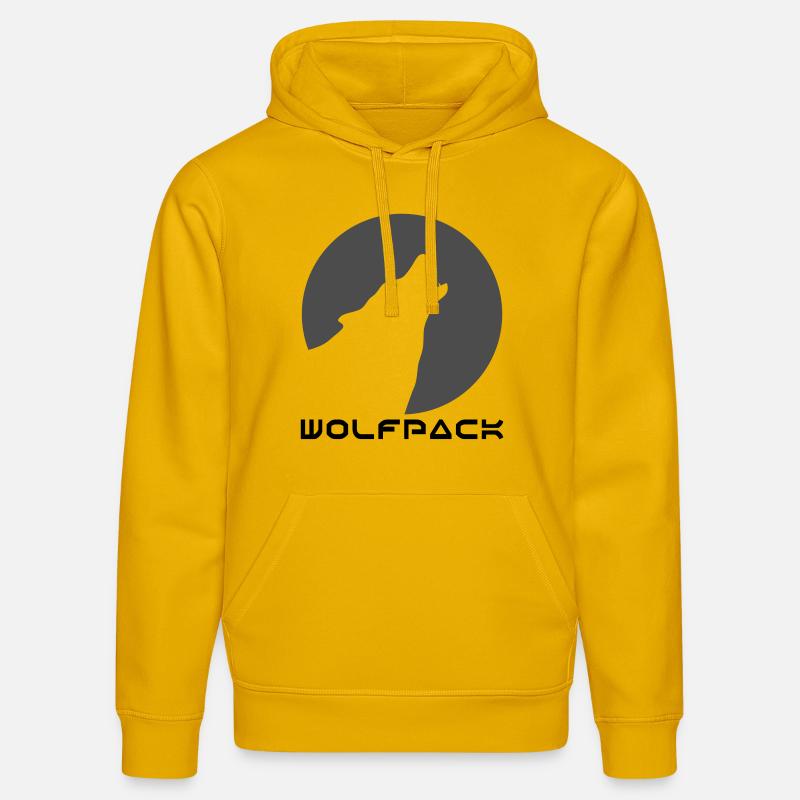 wolfpack_1 - Sweat à capuche bio DRUMMER Stanley/Stella Unisexe - jaune spectre