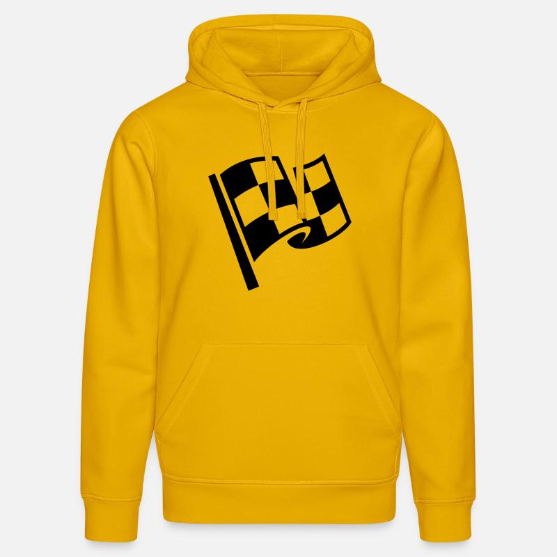 Drapeau Course Cible Voiture - Sweat à capuche bio DRUMMER Stanley/Stella Unisexe - jaune spectre