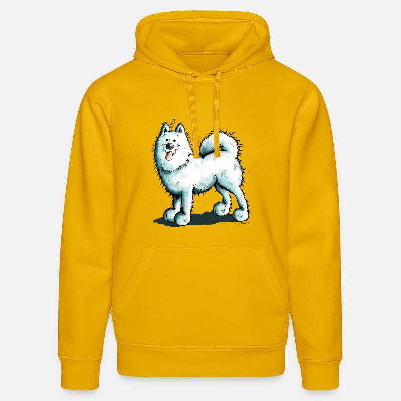 Sammy Samoyed - Samoyède - Sweat à capuche bio DRUMMER Stanley/Stella Unisexe - jaune spectre