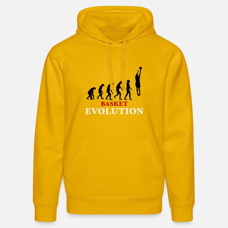 Basket Evolution Sports et humour 3c - Sweat à capuche bio DRUMMER Stanley/Stella Unisexe - jaune spectre