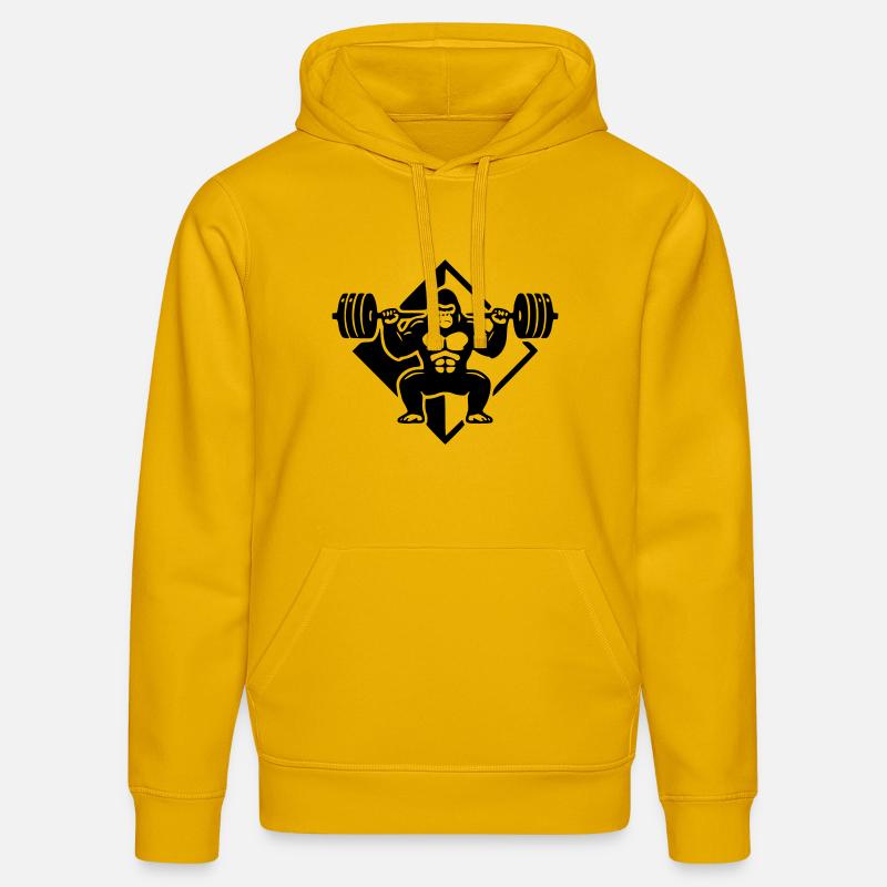 Gorille - Sweat à capuche bio DRUMMER Stanley/Stella Unisexe - jaune spectre
